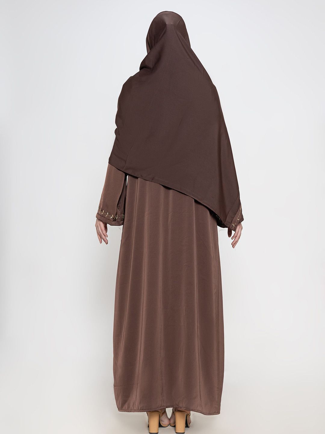 Embroidered Abaya With Scarf