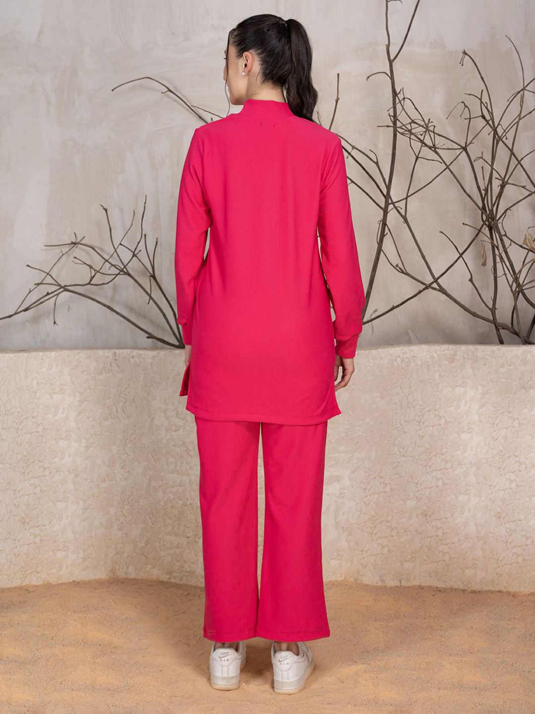 Ribbed Winter Co-ord Set With Trouser
