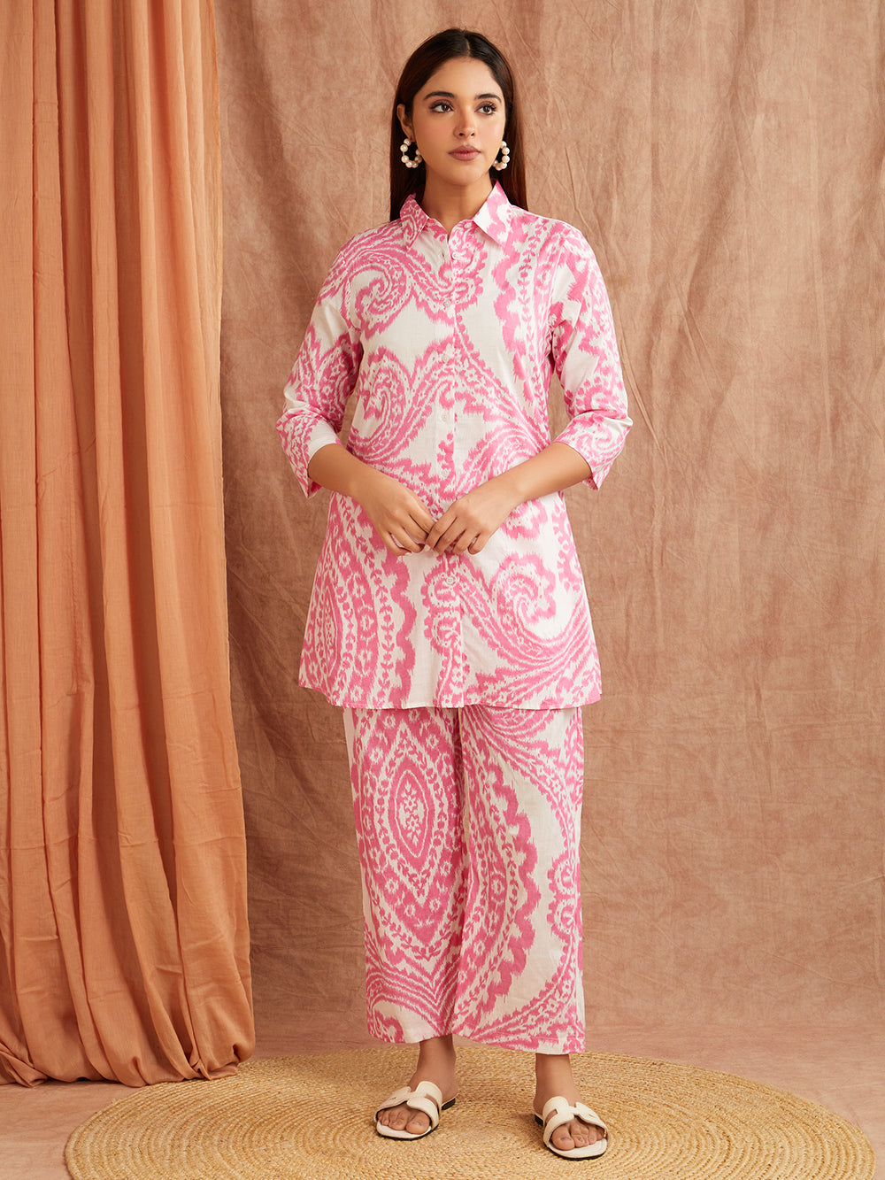 Soft Pink Paisley Co-Ord Set – Classic Meets Contemporary