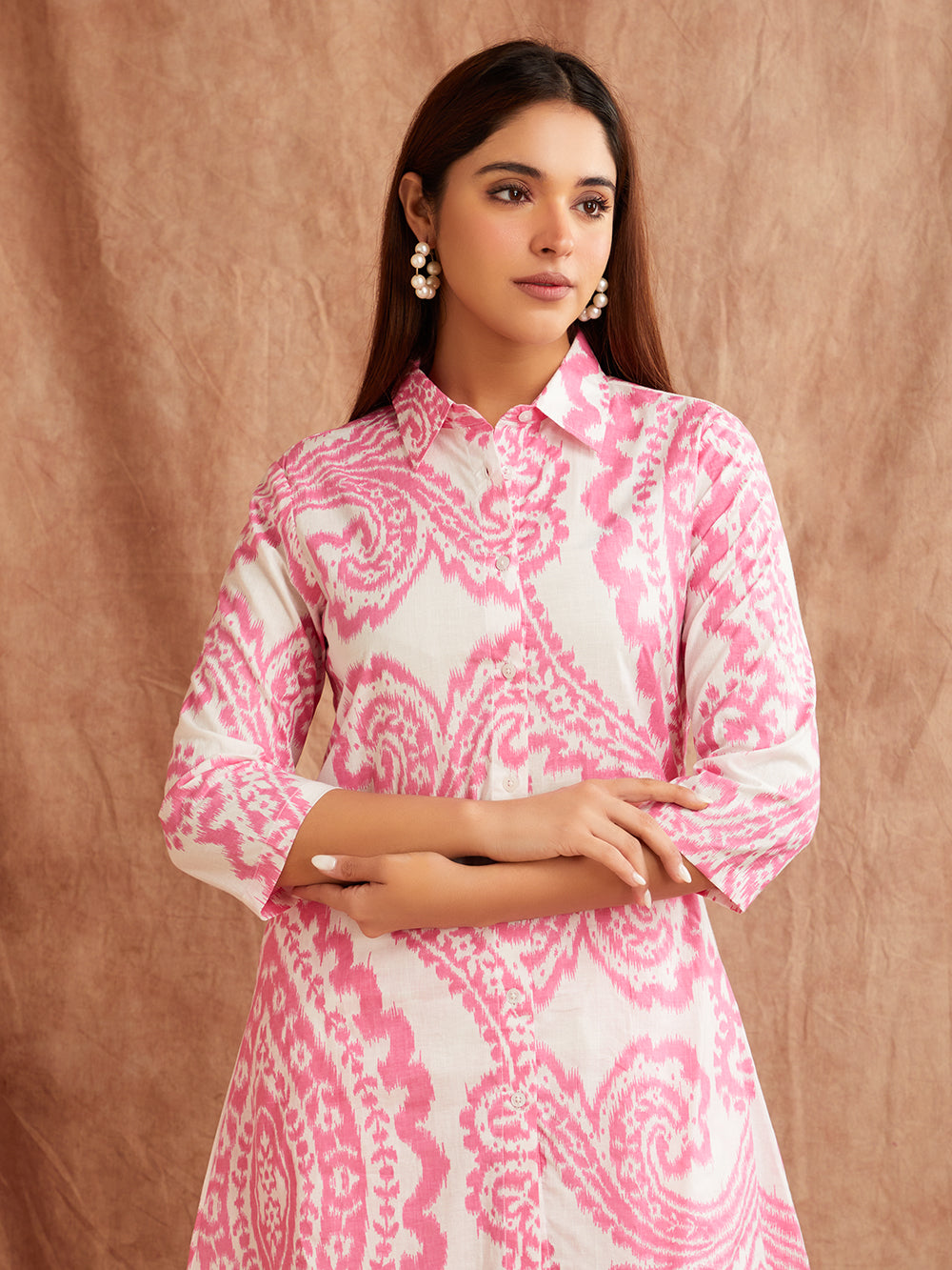 Soft Pink Paisley Co-Ord Set – Classic Meets Contemporary