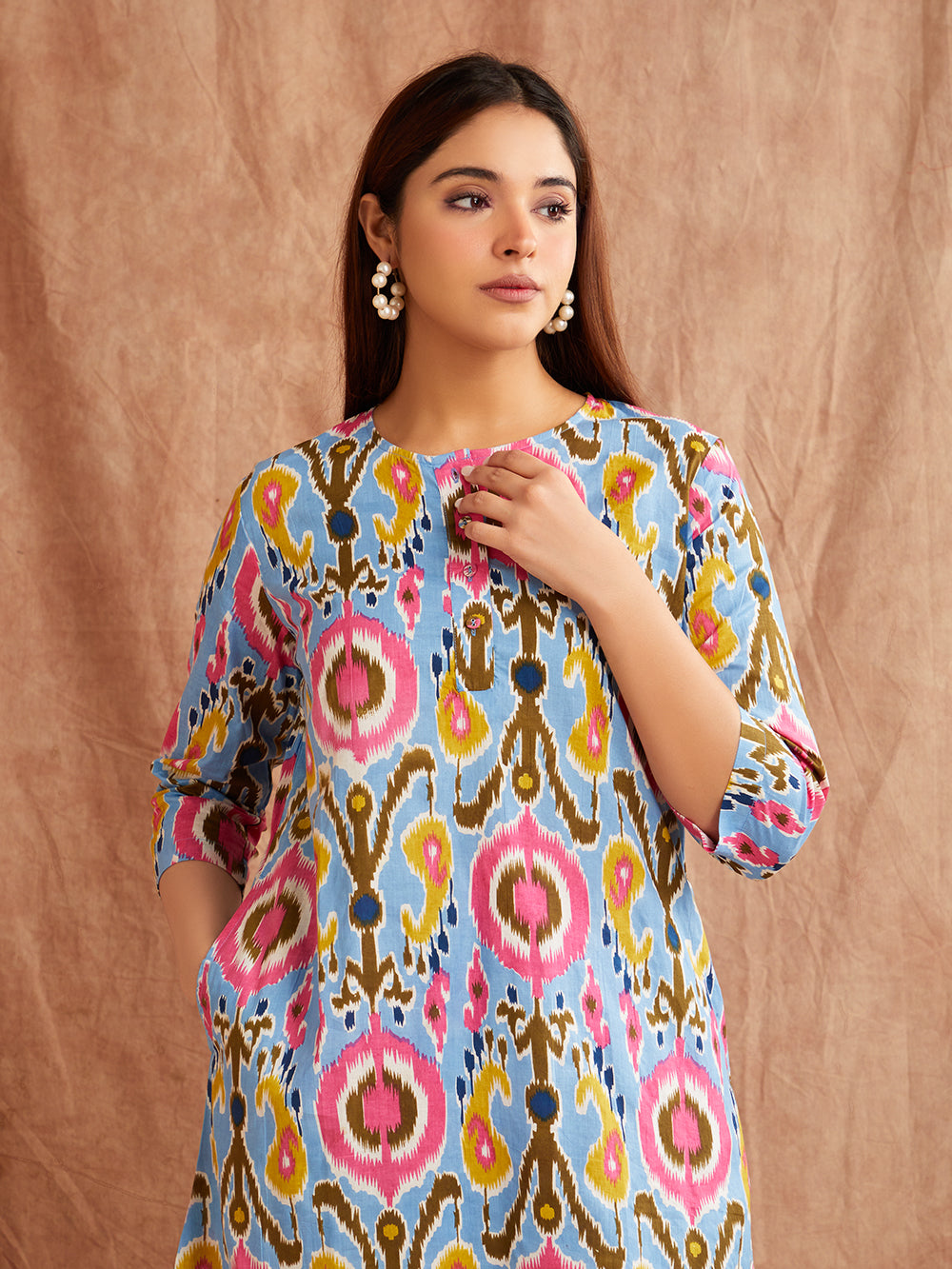 Sky Blue Printed Co-Ord Set – Bold & Breezy Everyday Chic