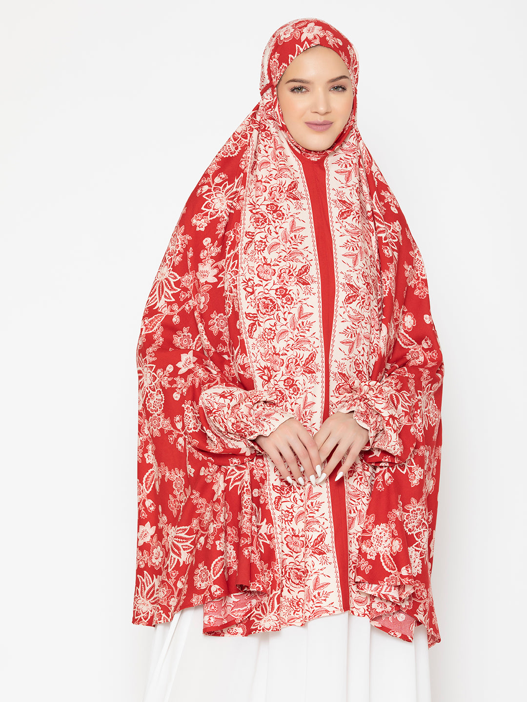 SANASH Collections Floral Patterned Namaz Dupatta