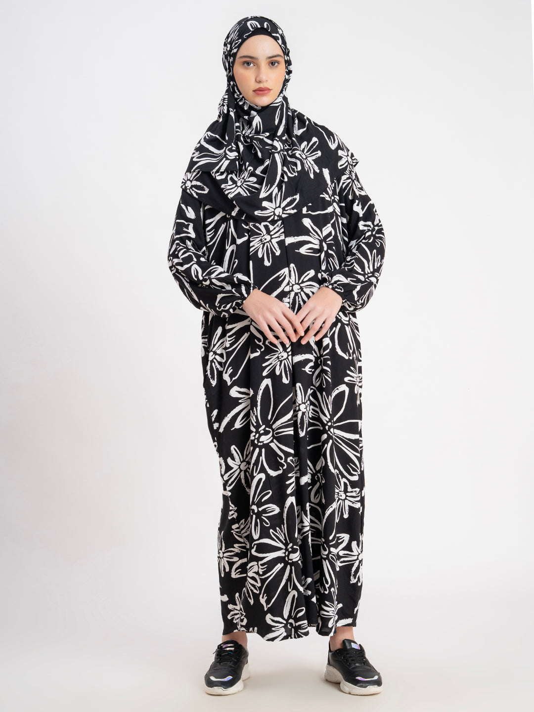 SANASH Collections Floral Printed With Scarf