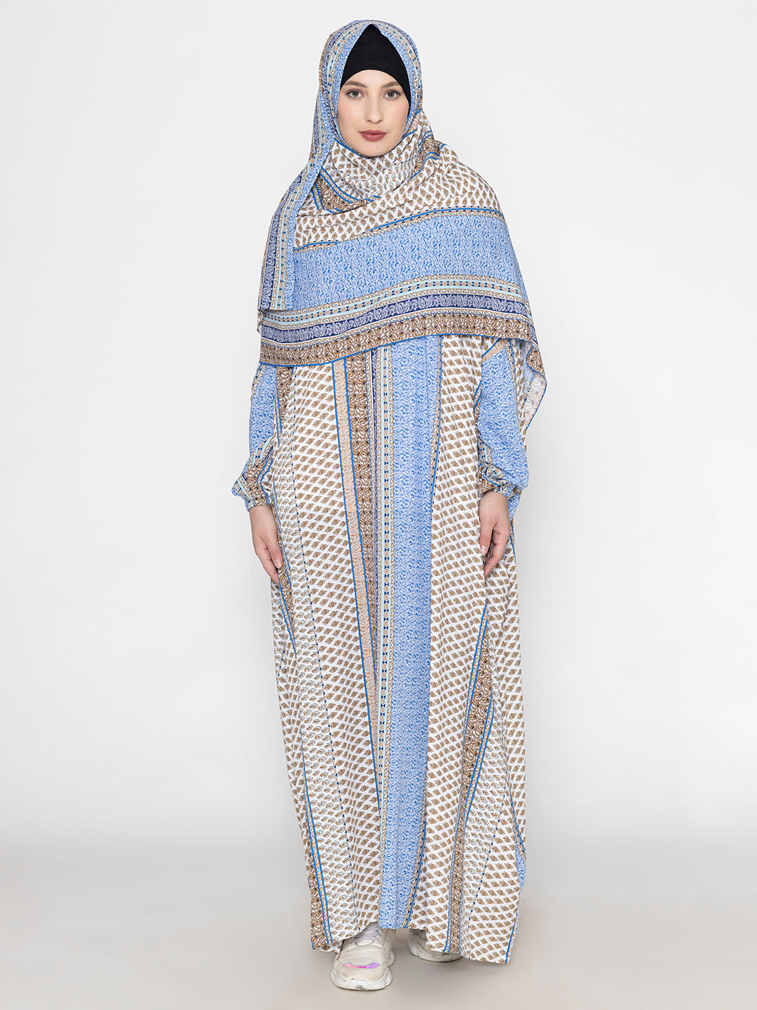 SANASH Collections Printed  Burqa With Scarf