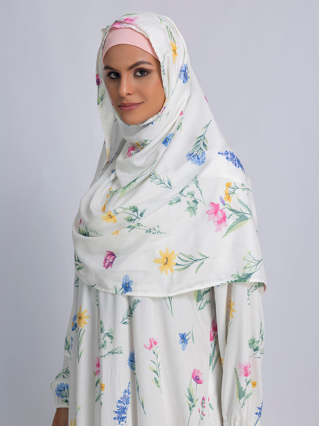 Floral Bliss Modest Prayer gown cum abaya