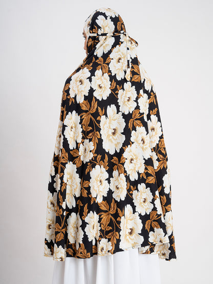 SANASH Collections Floral Printed Long Sleeves Namaz Dupatta