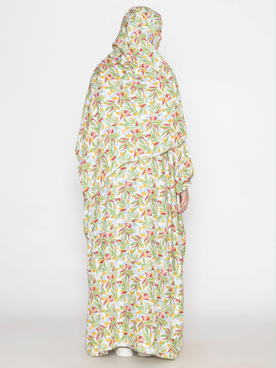 SANASH Collections Printed With Zip Closure Round Neck Burqa