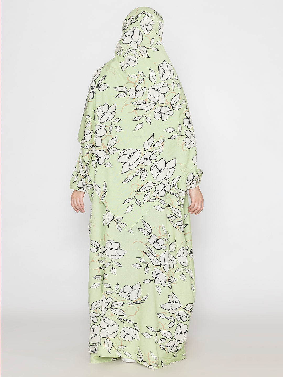 SANASH Collections Printed Round-Neck Burqa