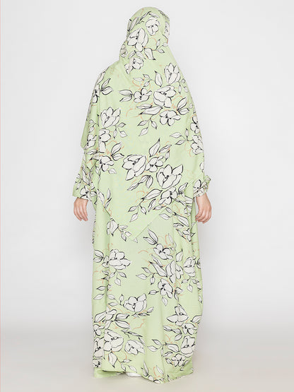 SANASH Collections Printed Round-Neck Burqa