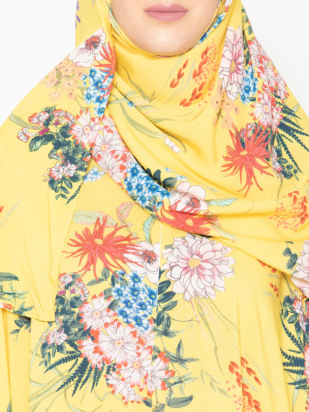 SANASH Collections Printed Burqa With Scarf