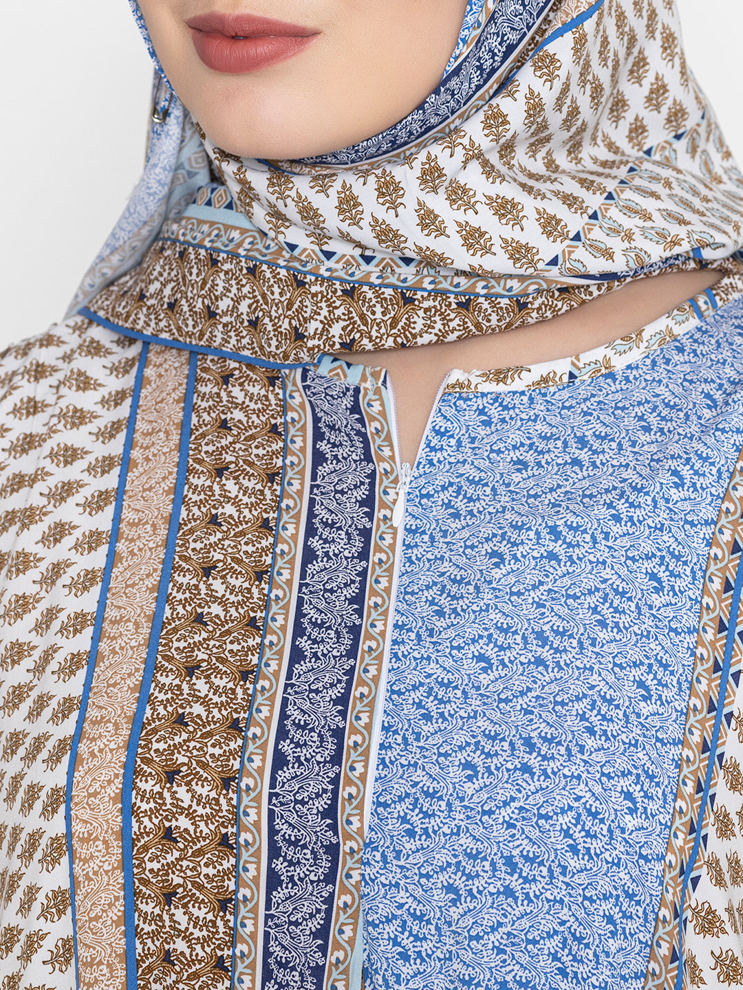 SANASH Collections Printed  Burqa With Scarf