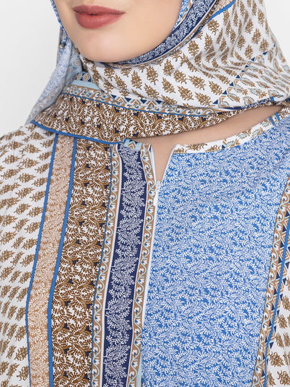 SANASH Collections Printed  Burqa With Scarf
