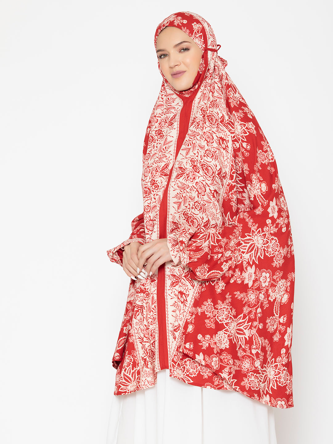 SANASH Collections Floral Patterned Namaz Dupatta