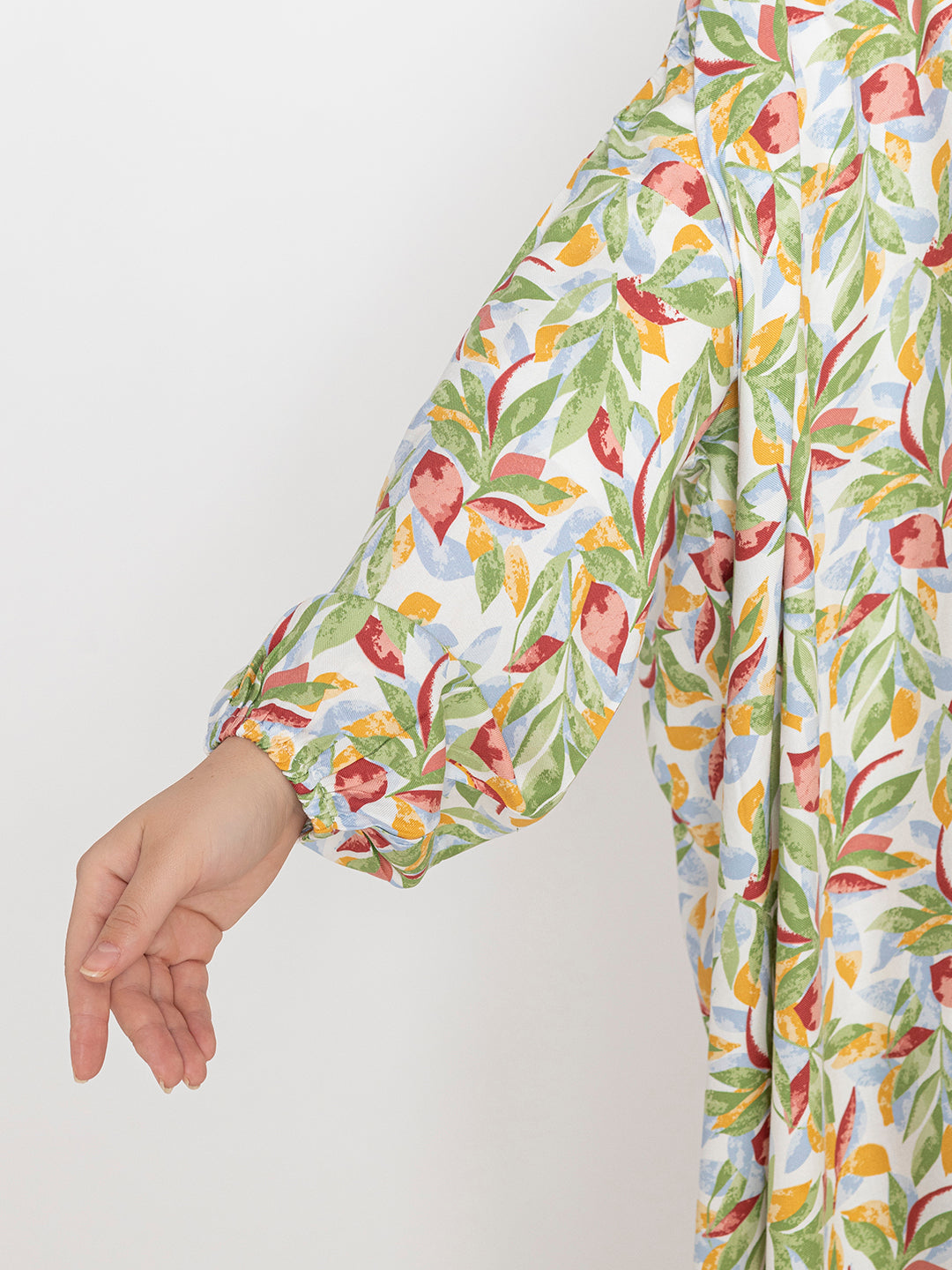 SANASH Collections Printed With Zip Closure Round Neck Burqa