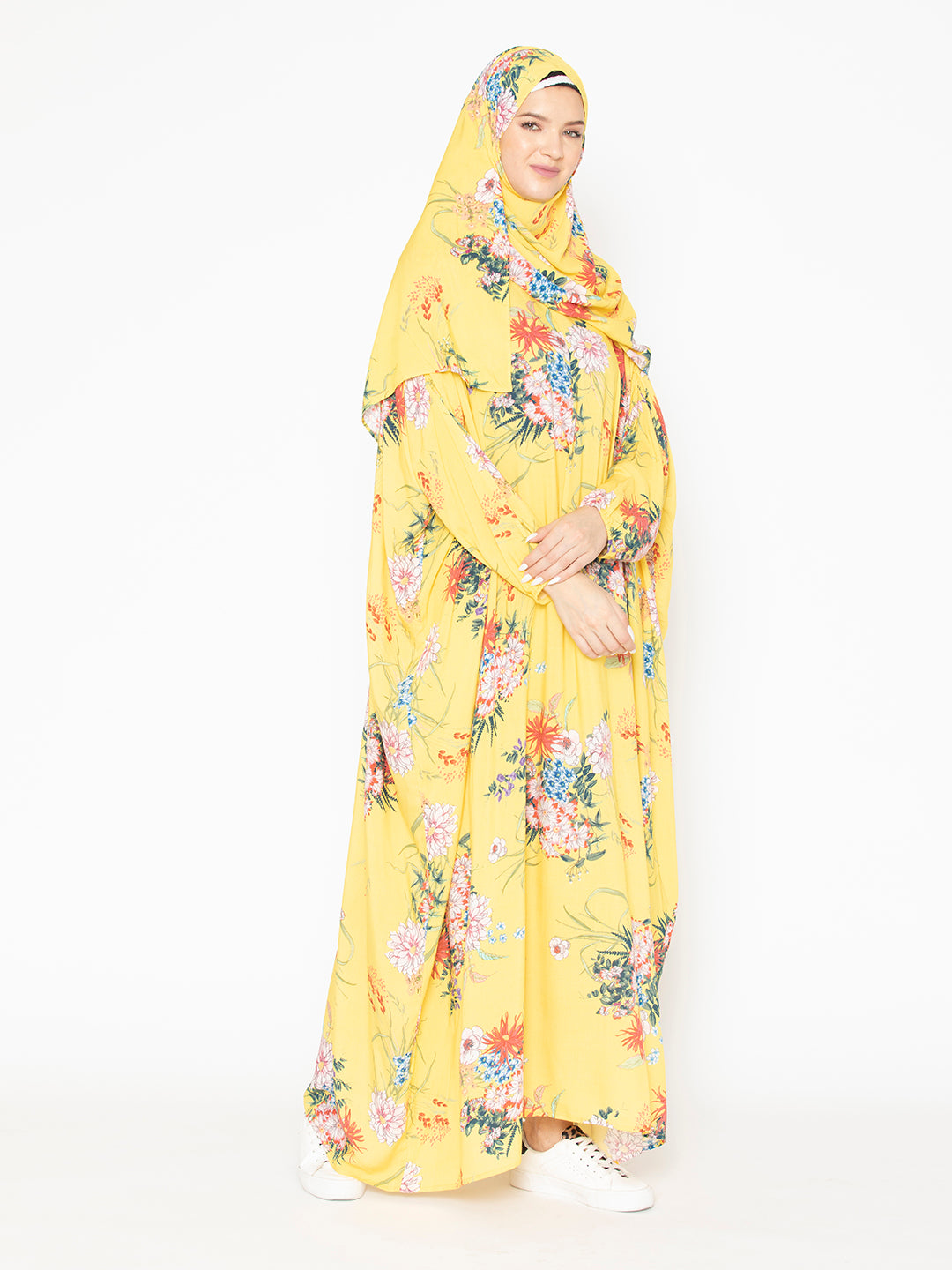 SANASH Collections Printed Burqa With Scarf