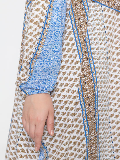 SANASH Collections Printed  Burqa With Scarf