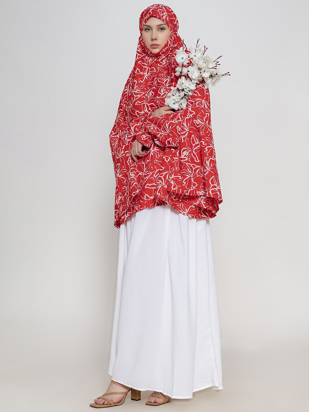 Women Floral Printed Namaz Dupatta Hijab