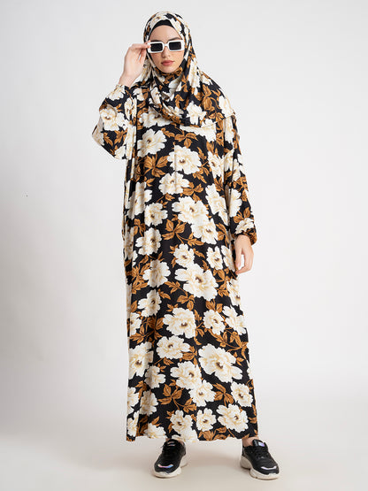 SANASH Collections Floral Printed With Scarf