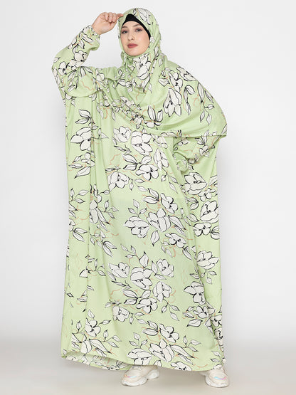SANASH Collections Printed Round-Neck Burqa