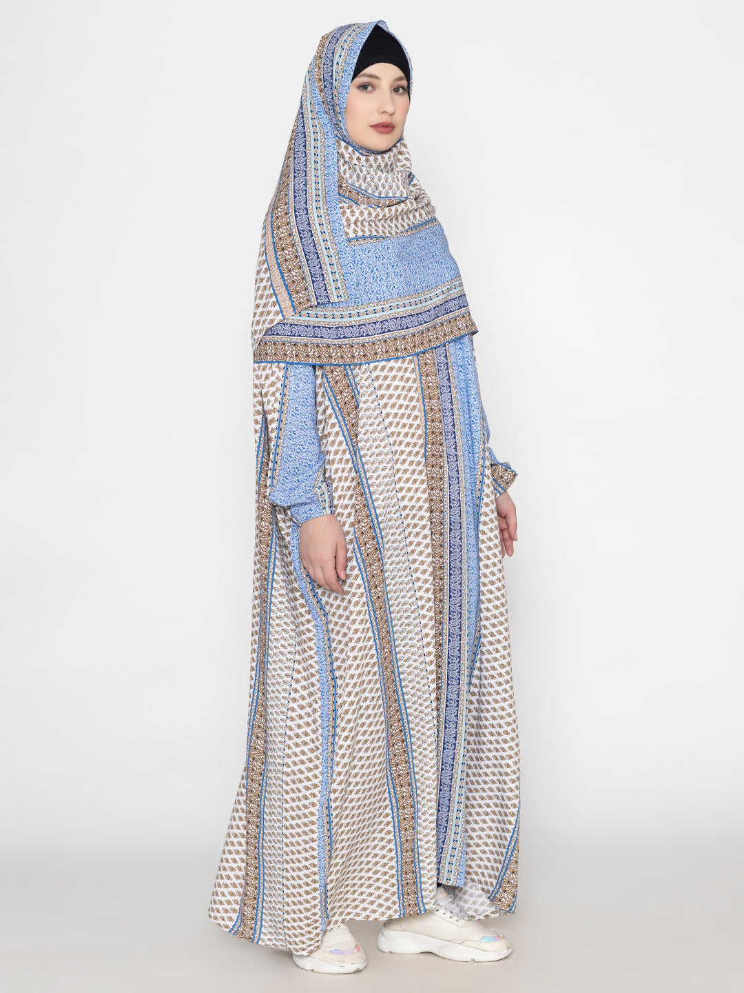 SANASH Collections Printed  Burqa With Scarf