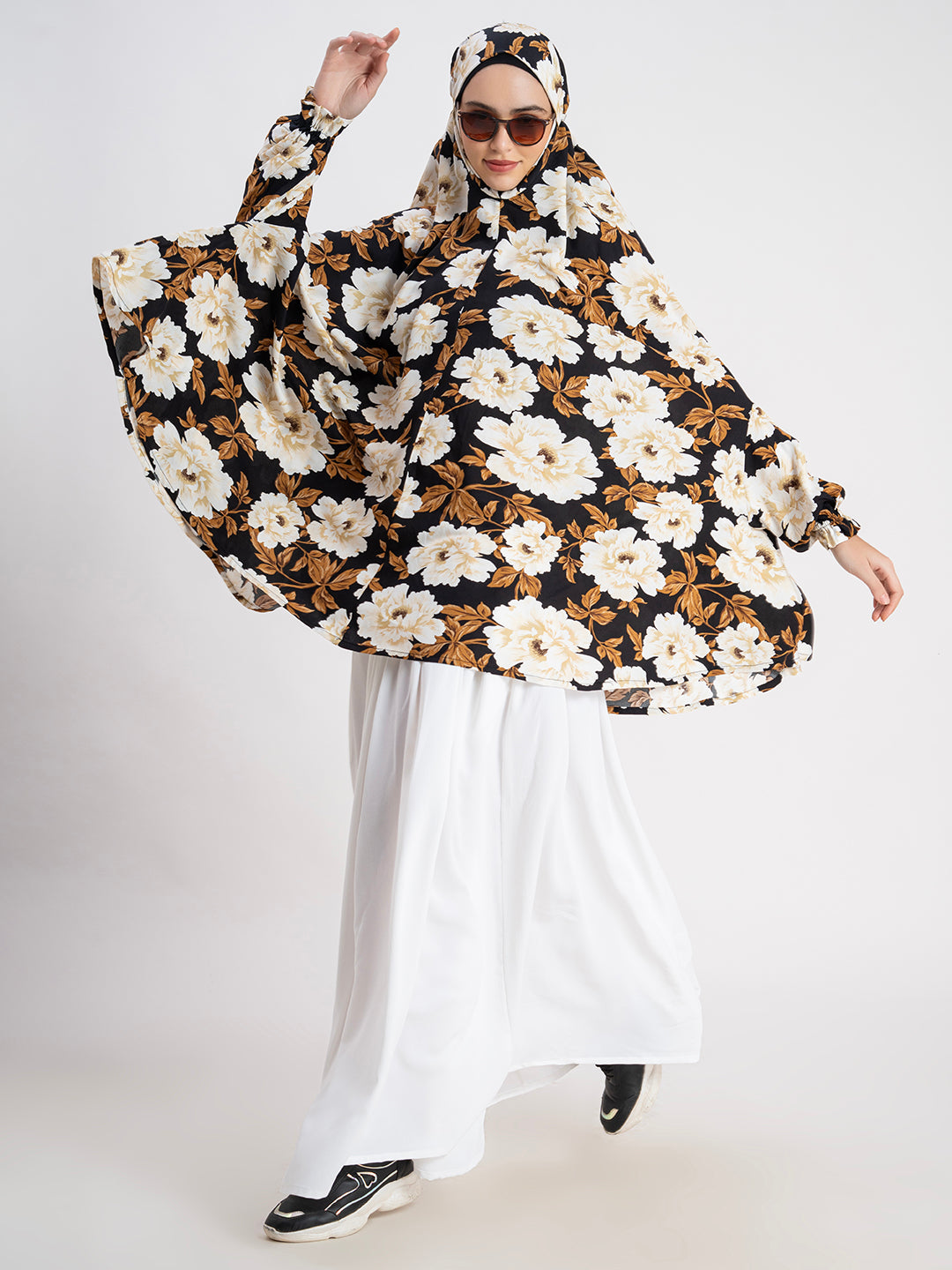 SANASH Collections Floral Printed Long Sleeves Namaz Dupatta