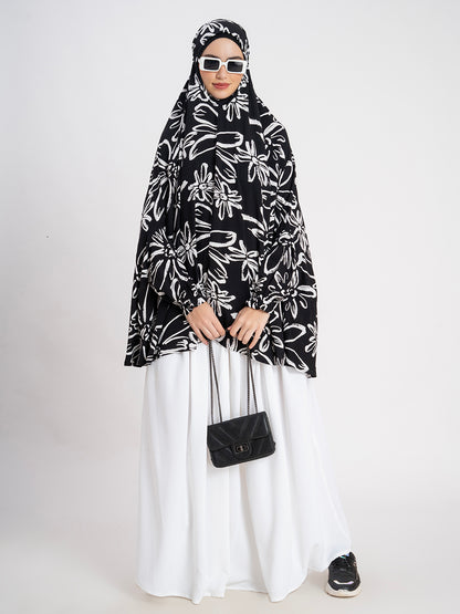 SANASH Collections Floral Printed Long Sleeves Namaz Dupatta