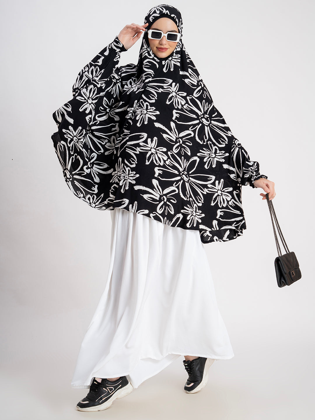 SANASH Collections Floral Printed Long Sleeves Namaz Dupatta