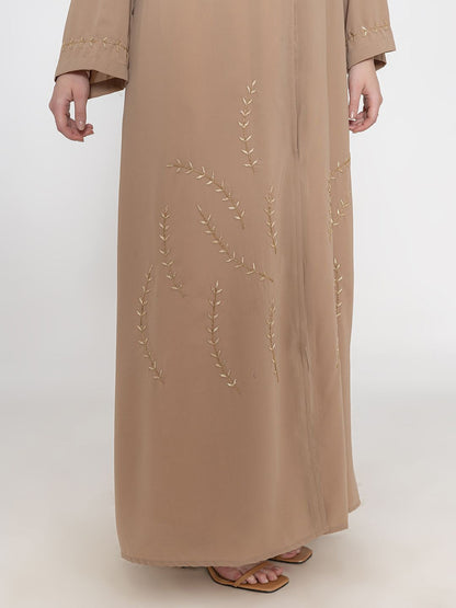 Women Embroidered Abaya With Scarf