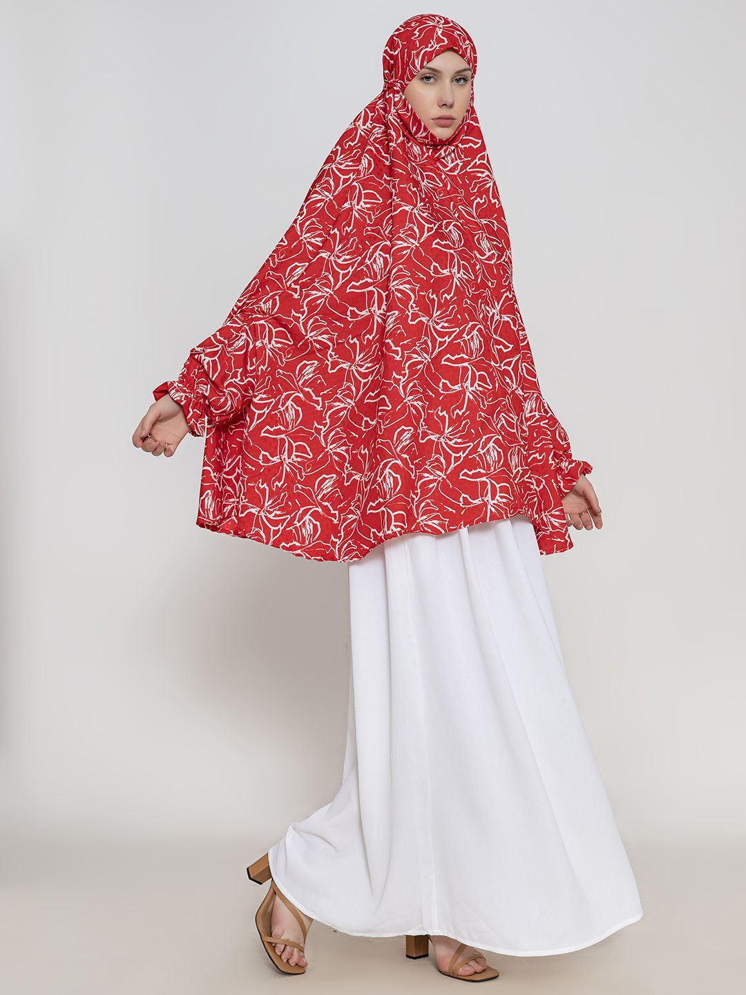 Women Floral Printed Namaz Dupatta Hijab
