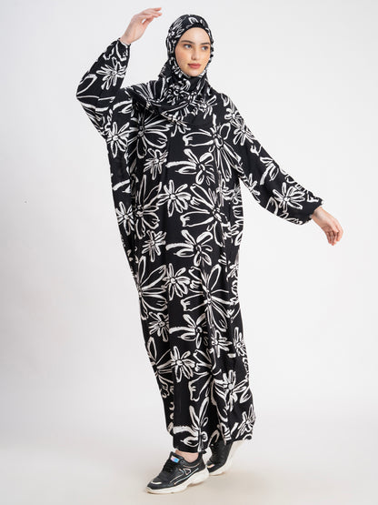 SANASH Collections Floral Printed With Scarf