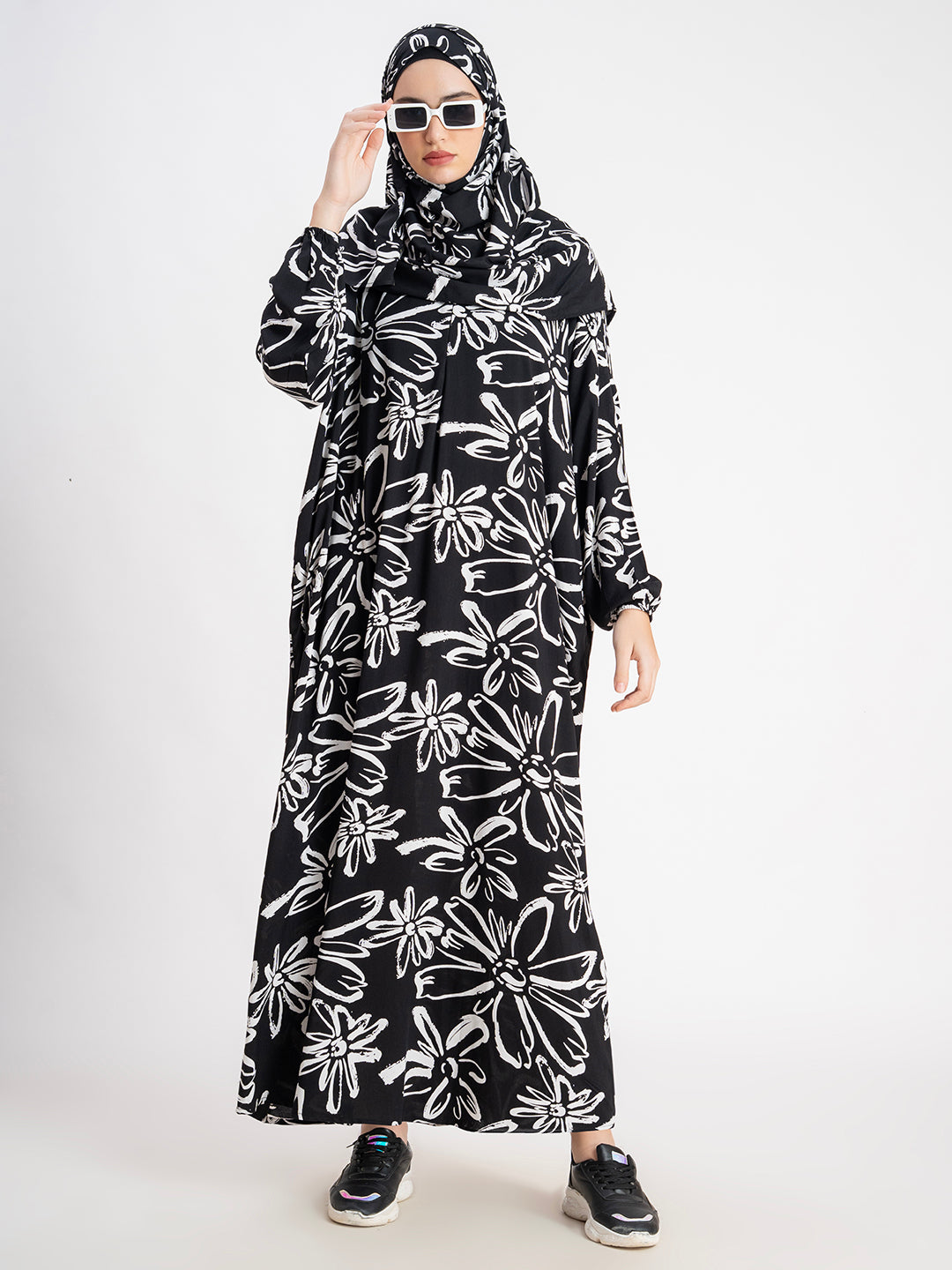 SANASH Collections Floral Printed With Scarf