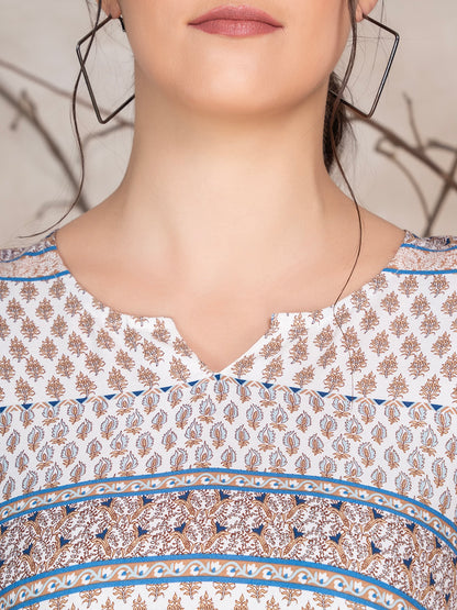 Ethnic Motifs Printed Tunic With Trousers Co-Ord Set