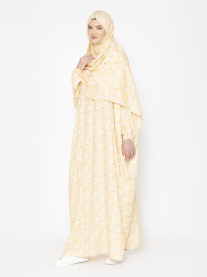 Minimal Floral Modest Prayer Gown