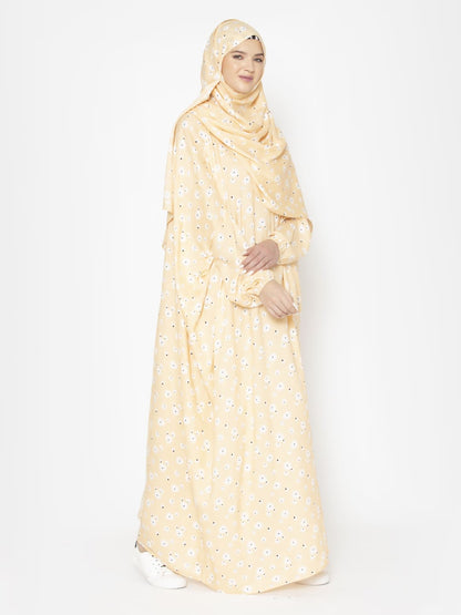Minimal Floral Modest Prayer Gown