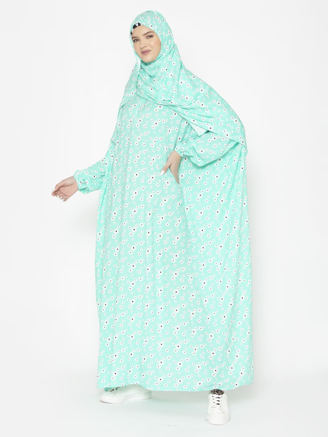 Minimal Floral Modest Prayer Gown