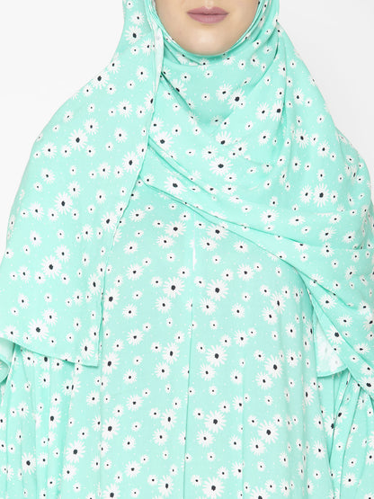 Minimal Floral Modest Prayer Gown