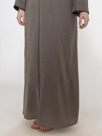 Women Embroidered Abaya With Scarf