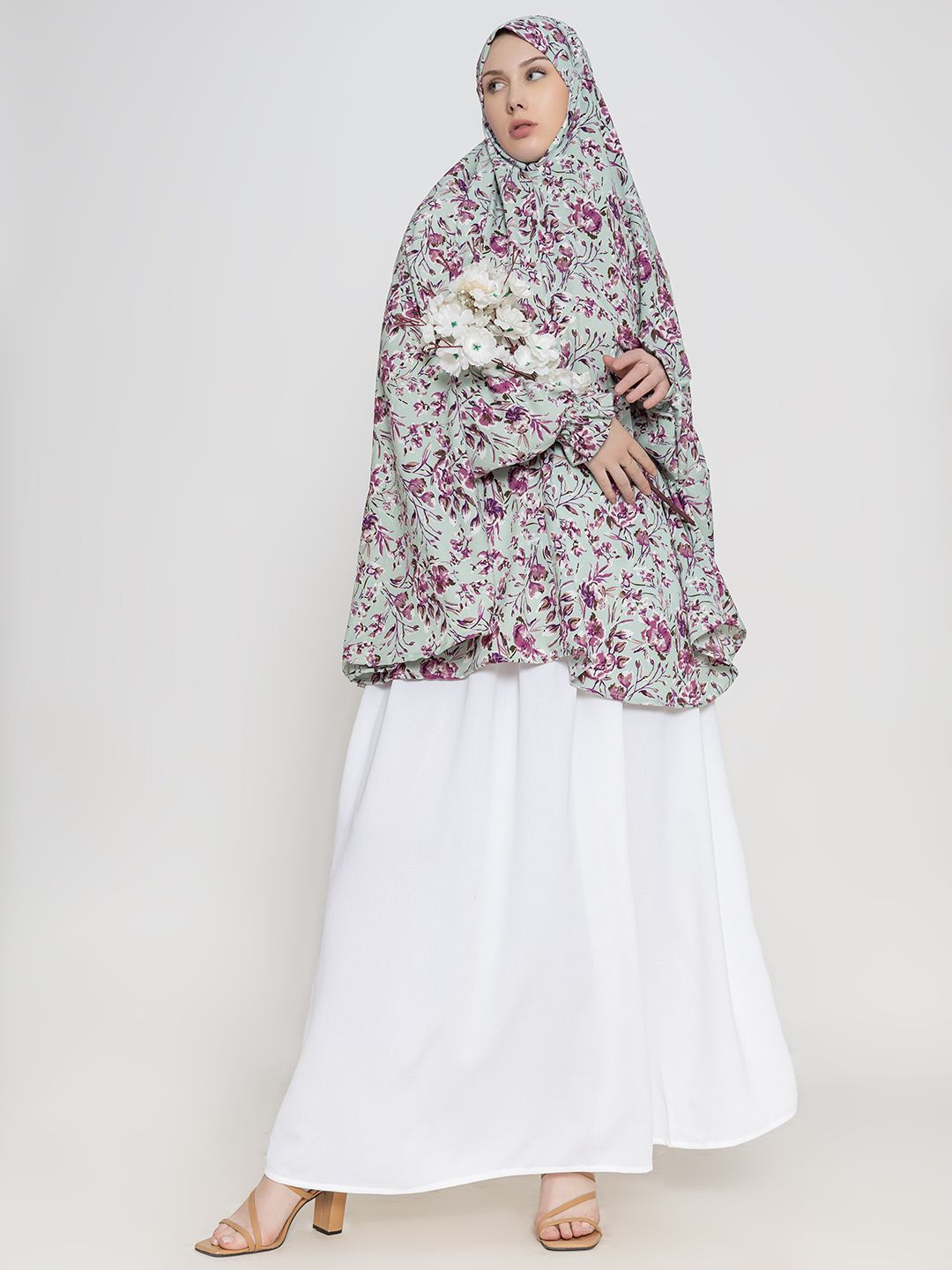 Women Floral Printed Namaz Dupatta Hijab