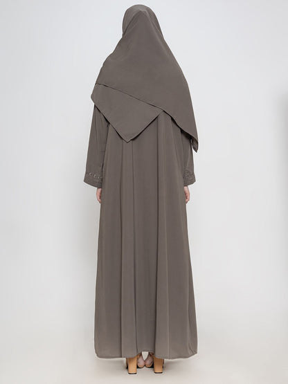 Women Embroidered Abaya With Scarf