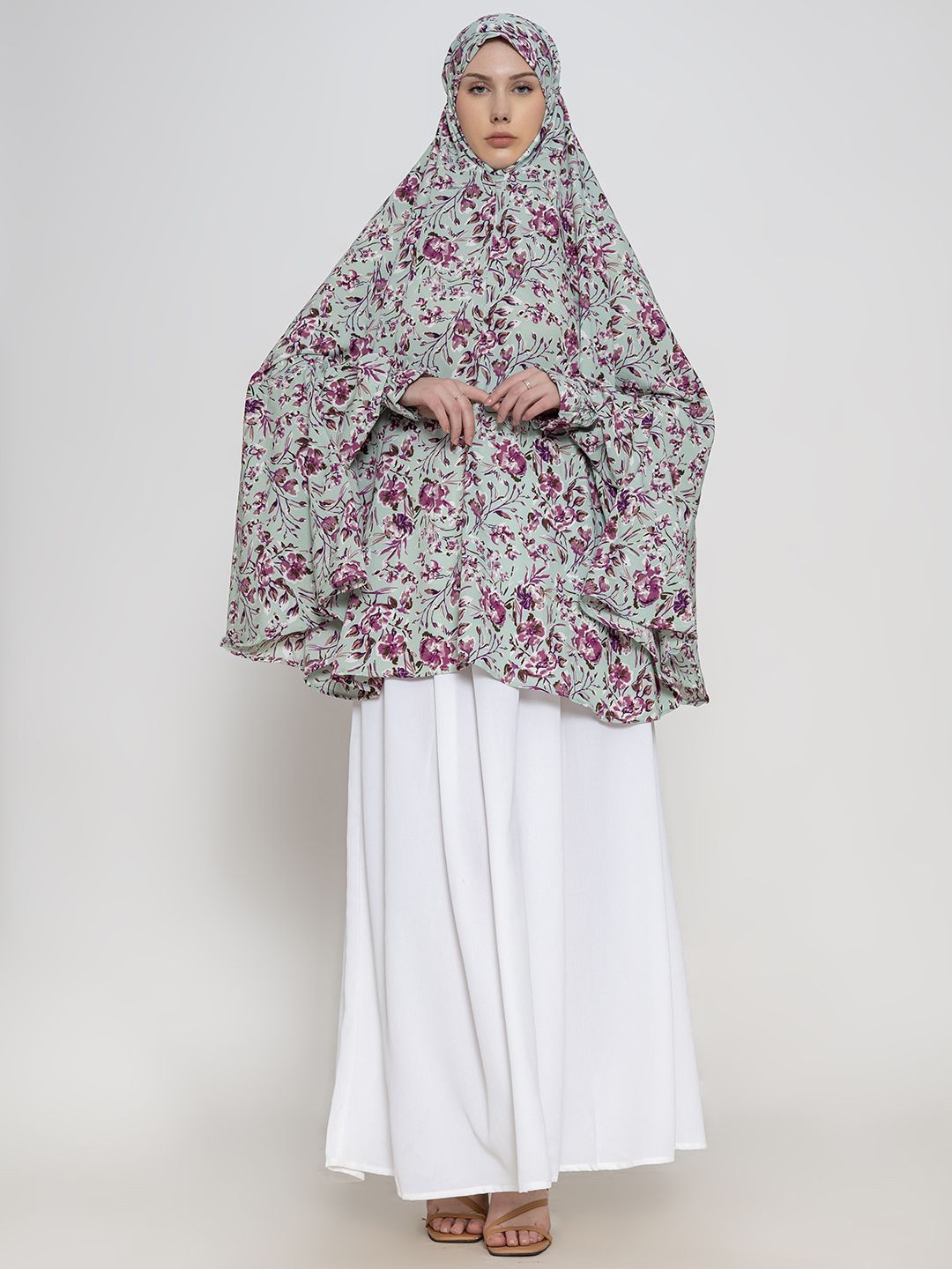 Women Floral Printed Namaz Dupatta Hijab