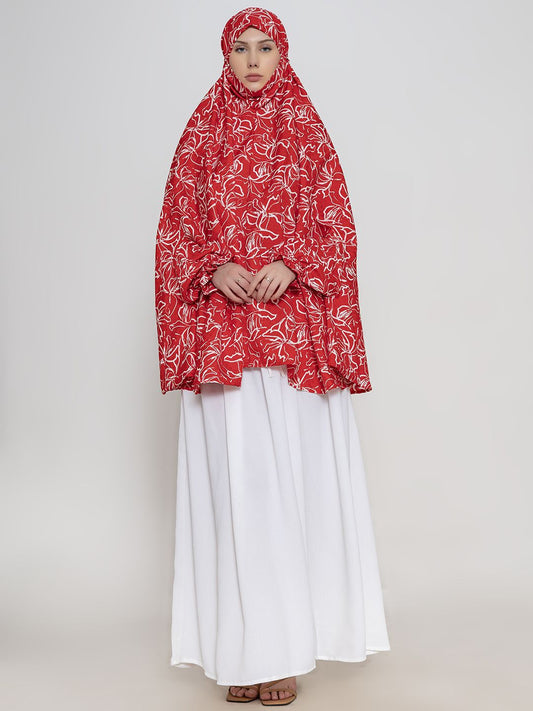 Women Floral Printed Namaz Dupatta Hijab