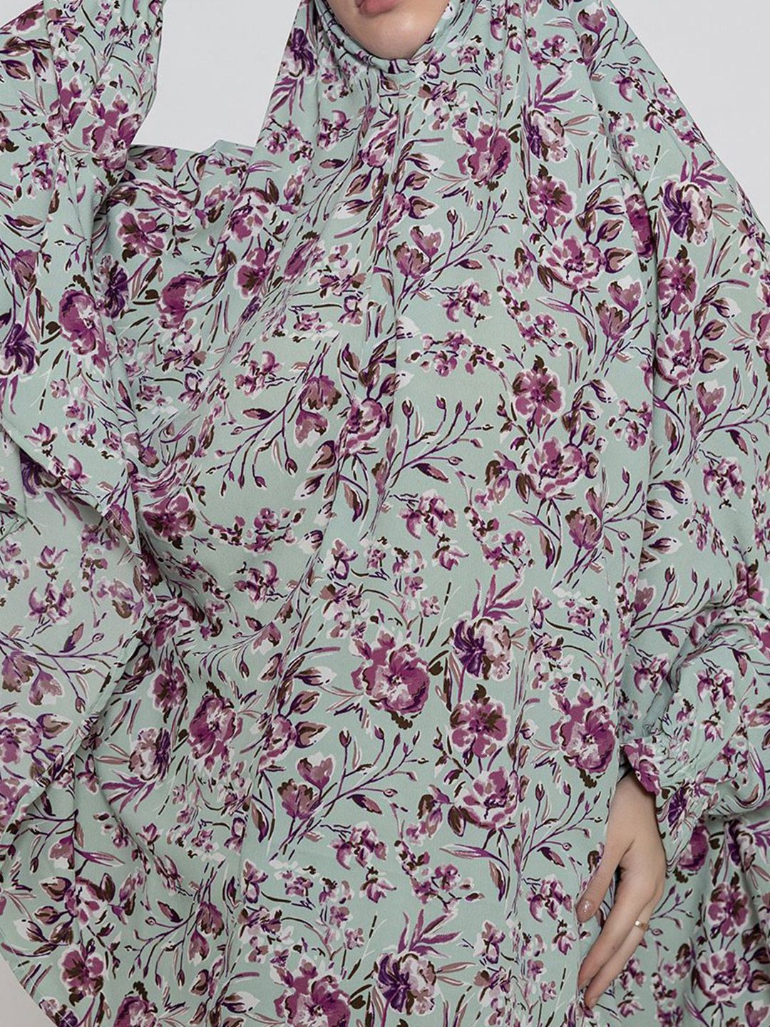 Women Floral Printed Namaz Dupatta Hijab