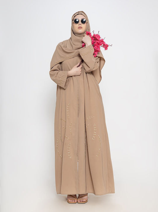 Women Embroidered Abaya With Scarf