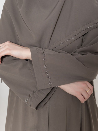 Women Embroidered Abaya With Scarf
